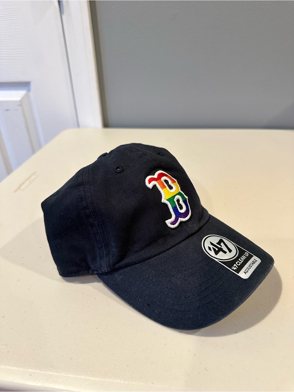 Boston Red Sox '47 Pride Clean Up Adjustable Hat - Navy - Picture 5 of 7